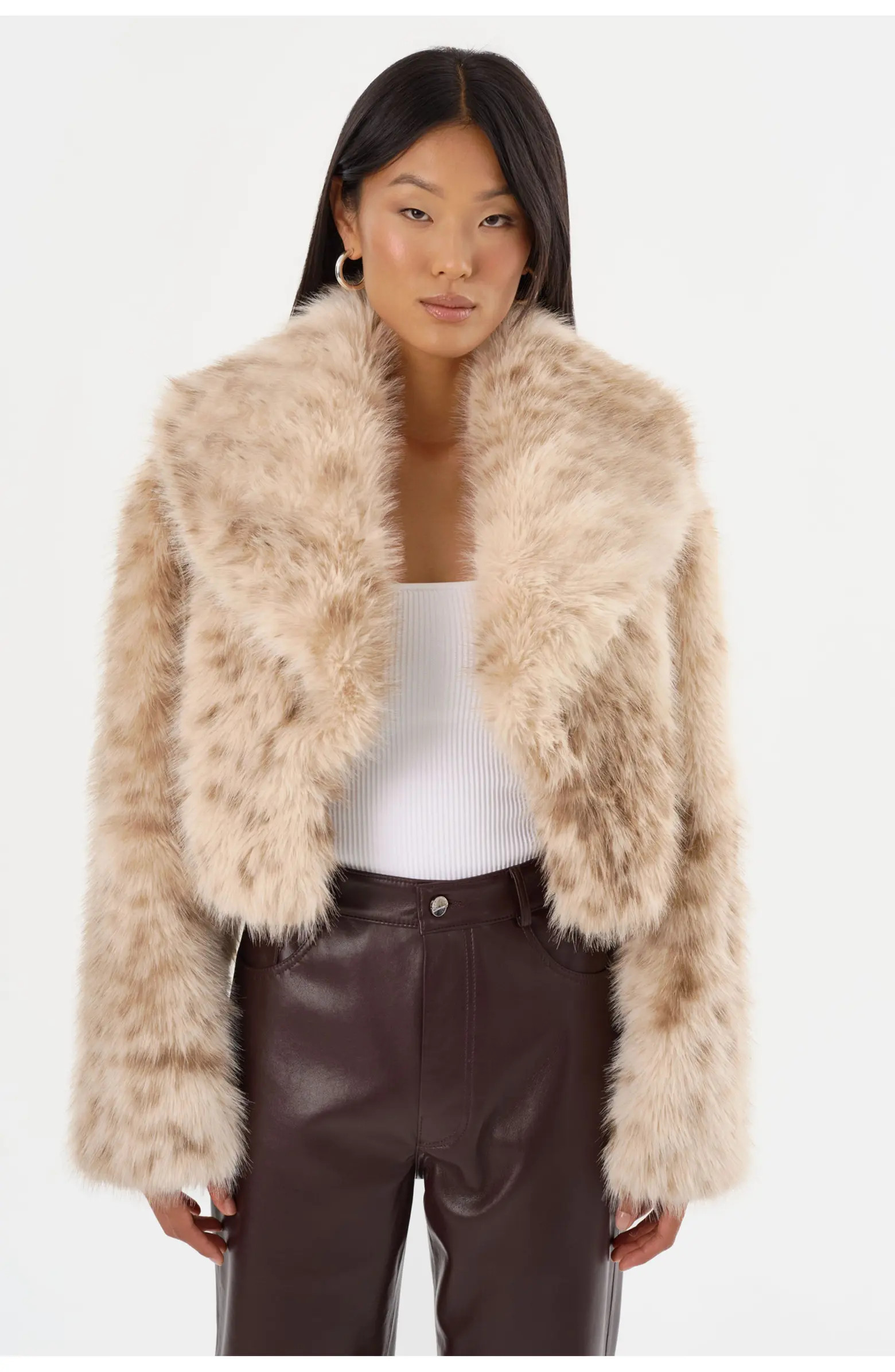 Danika Leo| Faux Fur Crop Jacket | Nordstrom