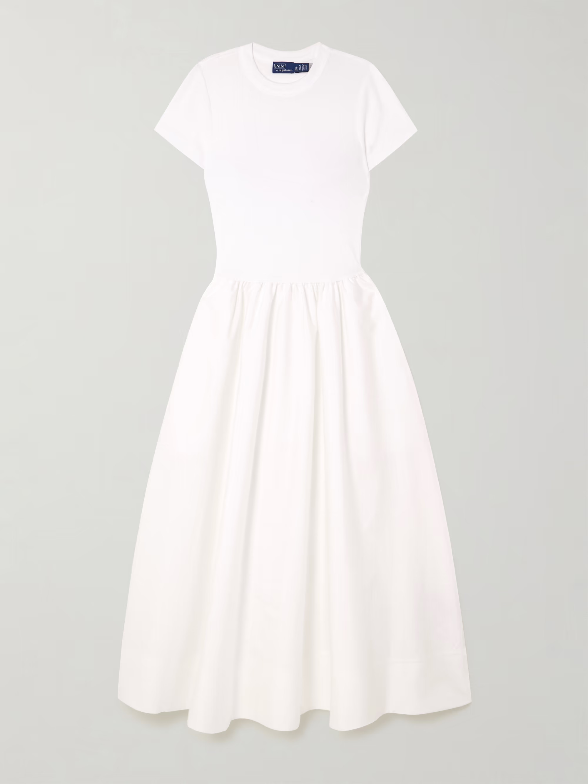 Cotton-jersey and poplin midi dress | NET-A-PORTER (UK & EU)
