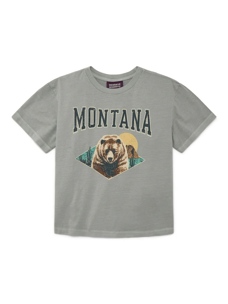 Weekend Academy Boys Graphic Tee with Short Sleeves, Sizes 4-18 | Walmart (US)