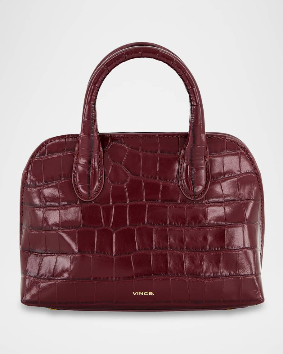 Vince Delphine Mini Croc-Effect Leather Crossbody Handbag | Neiman Marcus