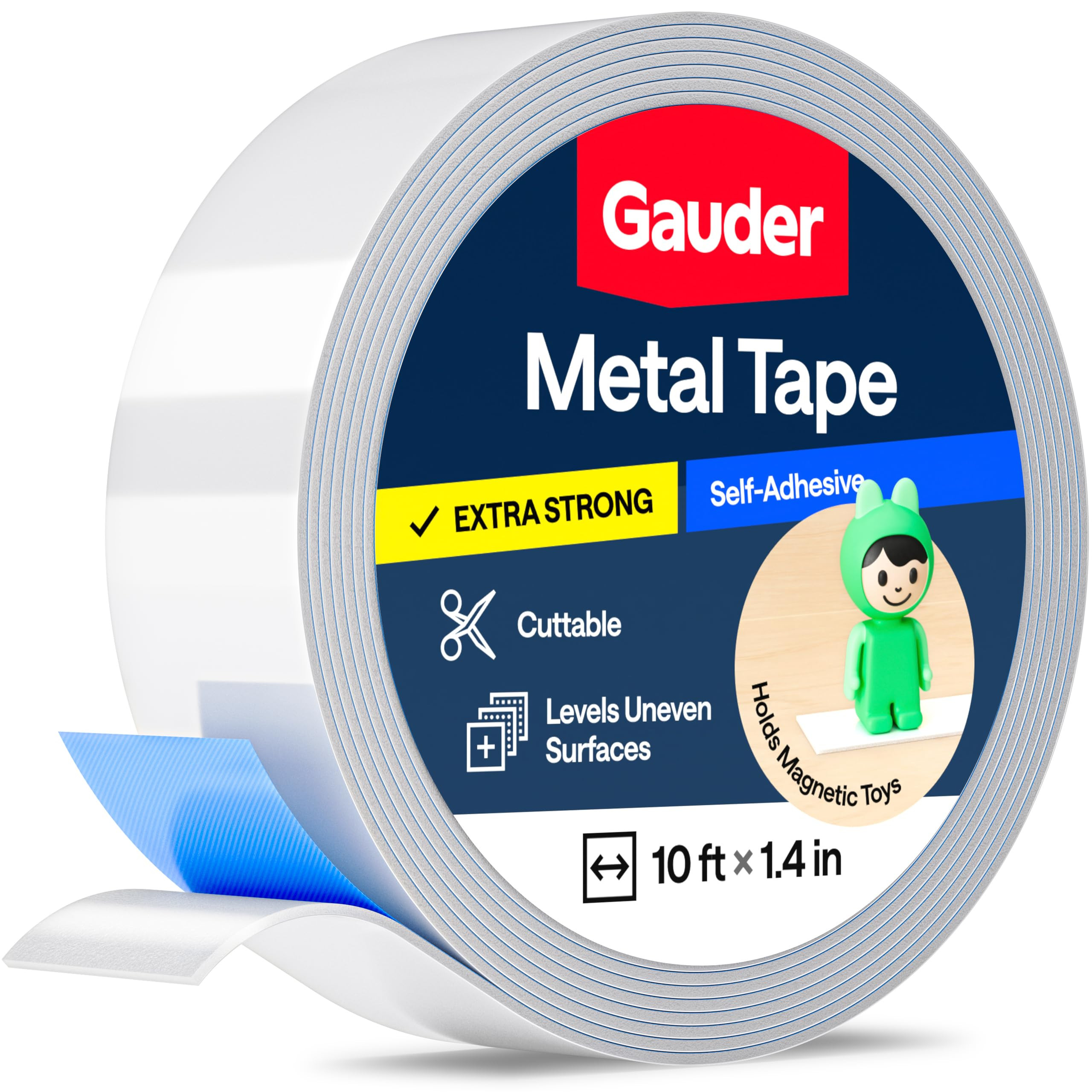 GAUDER Self-Adhesive Metal Tape - Ideal for Tonie Figures & Shelves - Holding Surface for Magnets... | Amazon (US)