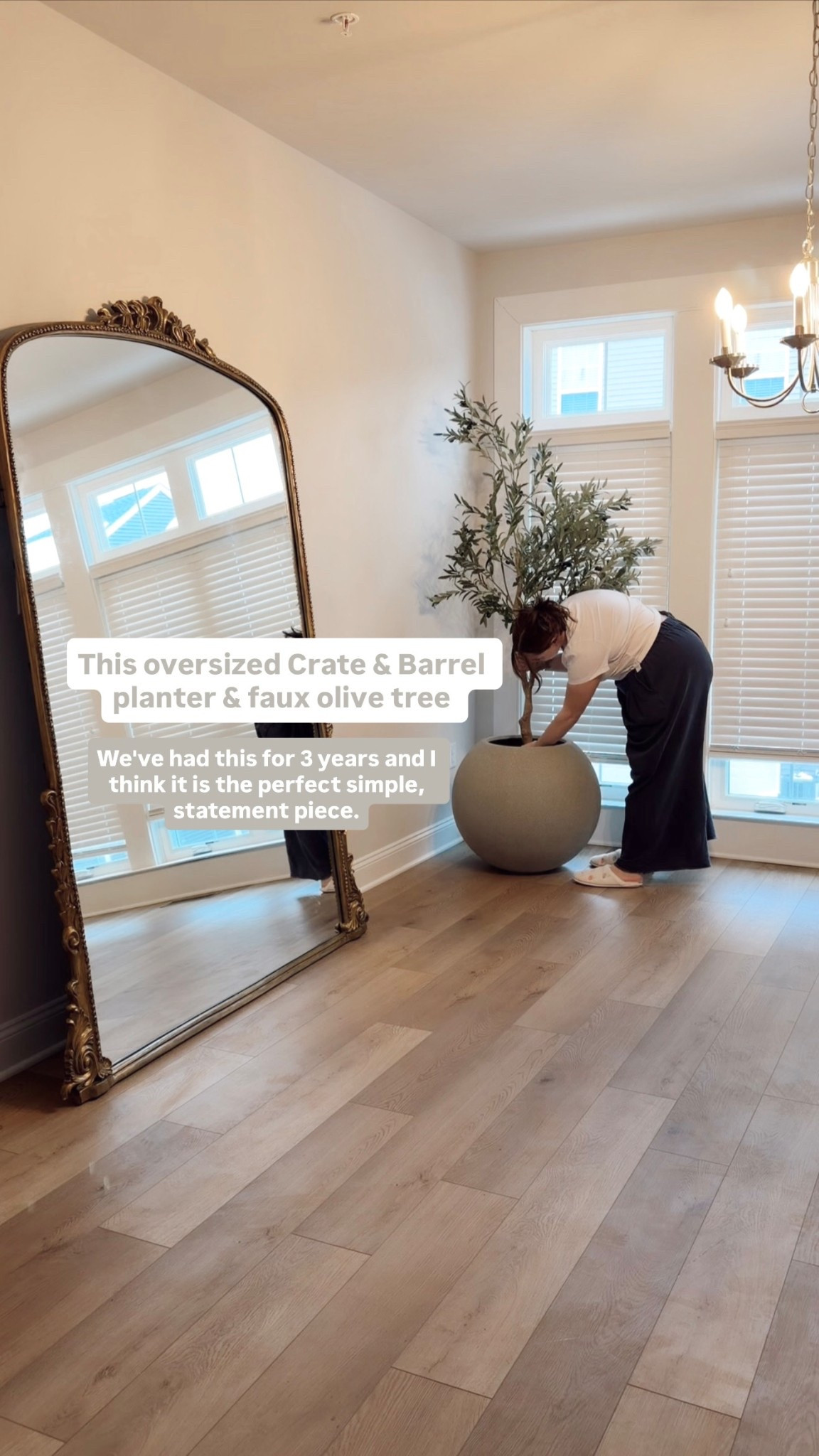 Oversized, spherical planter & faux olive tree! 

#LTKHome