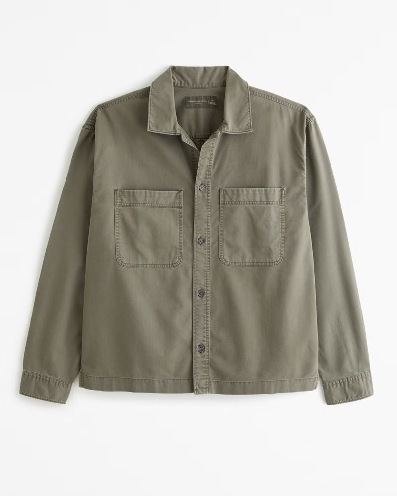 Long-Sleeve Workwear Shirt | Abercrombie & Fitch (US)