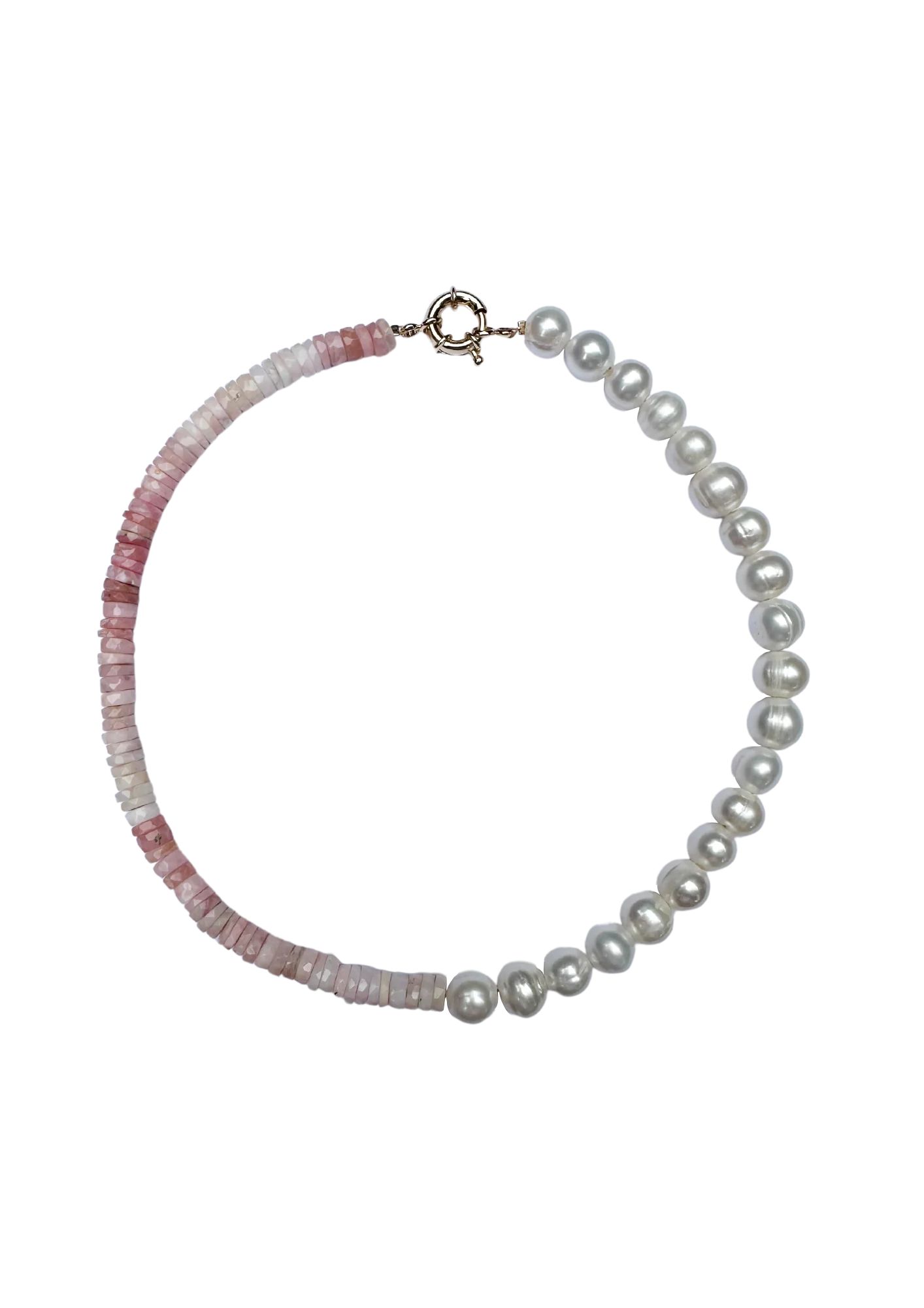 Limited Edition: Pink OPAL & Freshwater Pearl Necklace | Nicola Bathie Jewelry