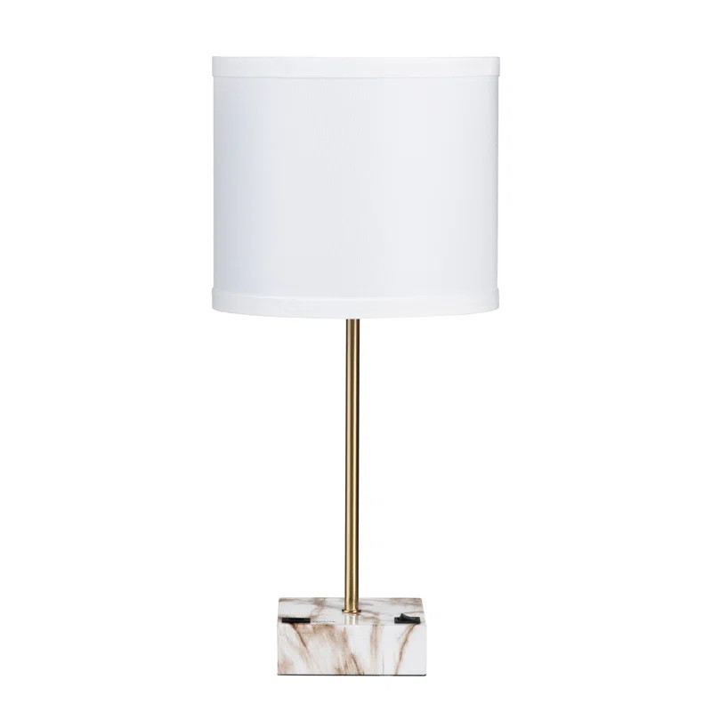 Kahlia Marble USB Table Lamp | Wayfair North America