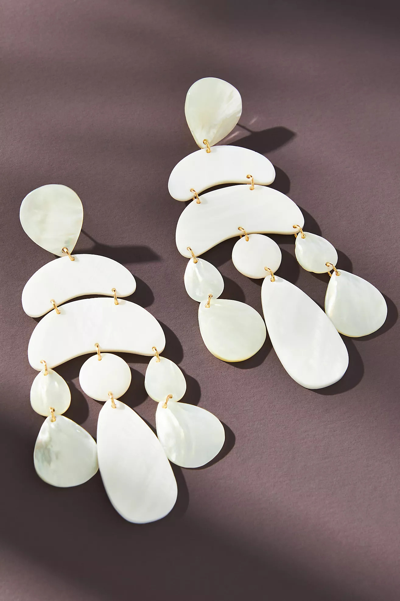 Cascading Shell Drop Earrings | Anthropologie (US)