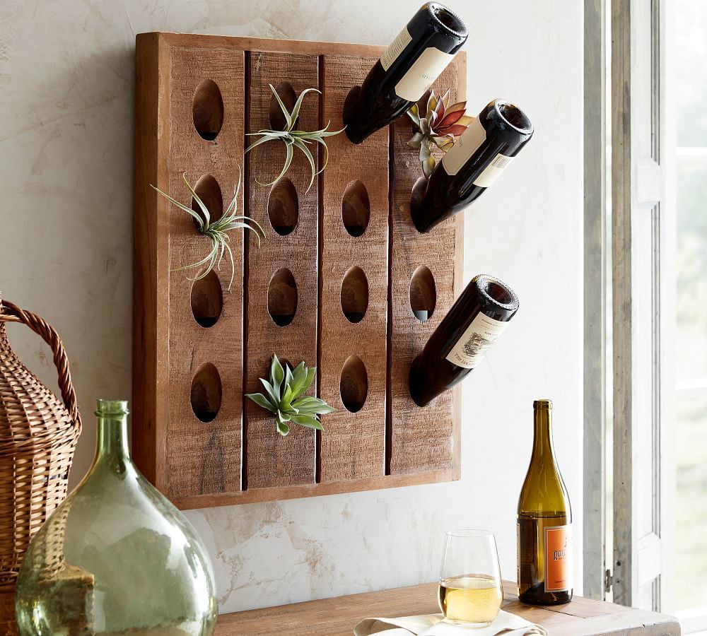 Decorative French Wine Bottle Wall Rack | Pottery Barn (US)