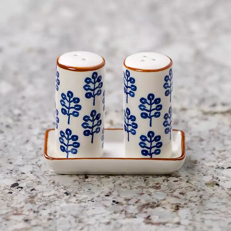 New! Blue Bonnet Ceramic Salt & Pepper Shaker Set | Kirkland's Home