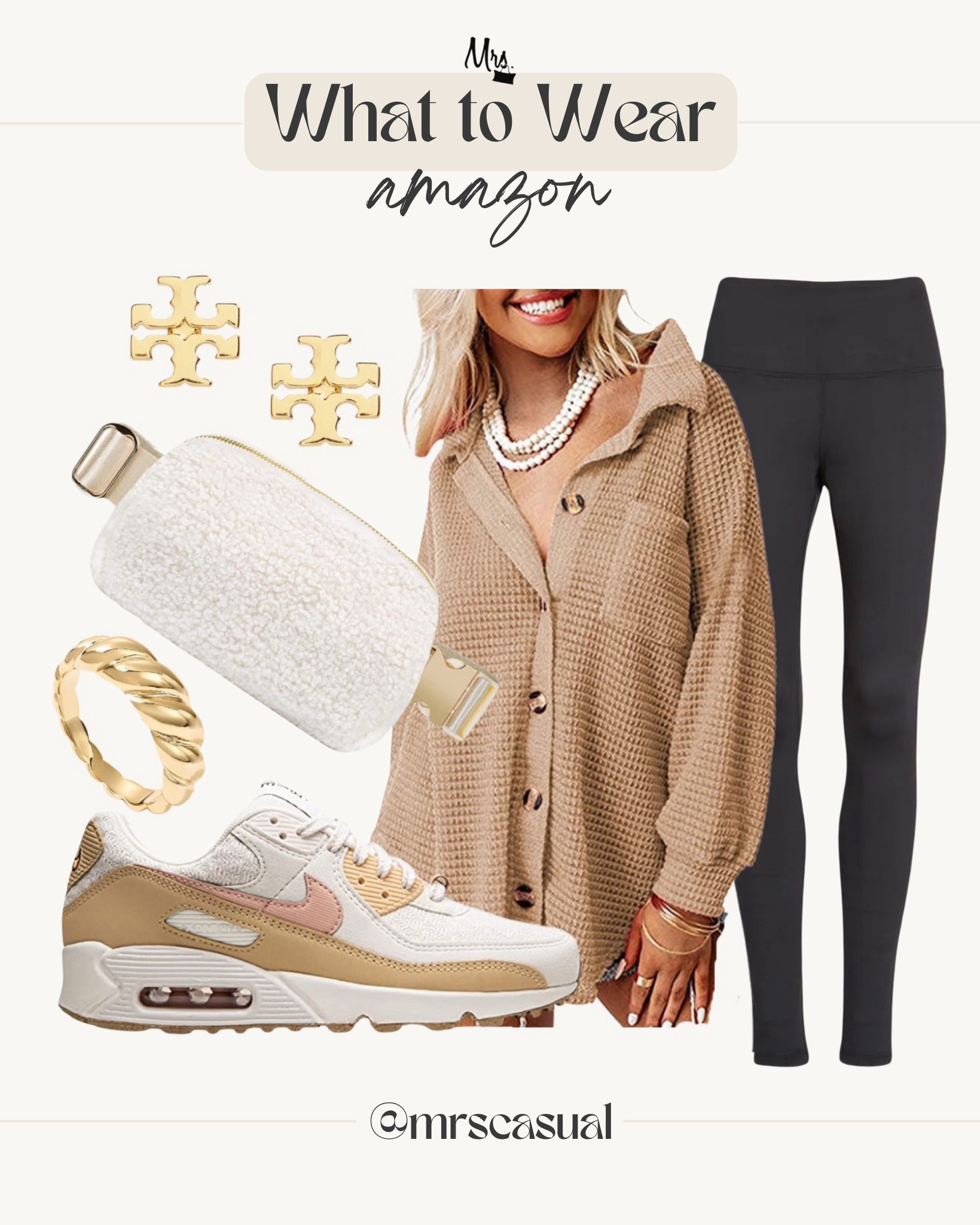 Amazon waffle knit top and black leggings outfit idea Nike sneakers 

#LTKStyleTip #LTKFindsUnder50 #LTKSeasonal