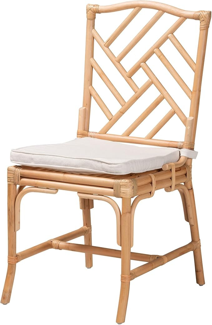Bali & pari Rio Modern Bohemian Natural Rattan Dining Chair | Amazon (US)