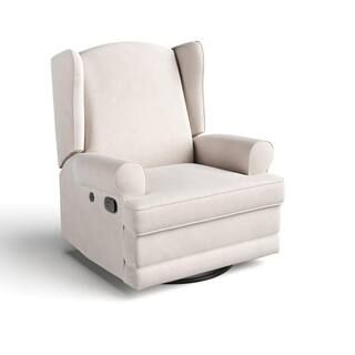 Storkcraft Serenity Ivory Wingback Upholstered Recline Glider 06510-21A - The Home Depot | The Home Depot