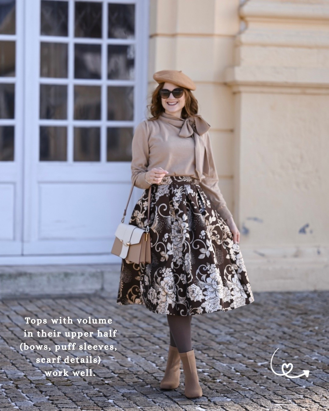 How to style a pleated skirt for autumn | Look 7

Tan beret – H&M
Beige jumper with bow detail – & other stories
Brown voluminous midi skirt with gold applications – Chicwish
Brown opaque tights – Calzedonia
Tan knitted ankle boots – Vivaia
Beige and cream shoulder bag – Strathberry

If any of these aren’t current or available, I’ve linked alternatives. 🤍

#LTKautumn #LTKeurope #LTKstyletip