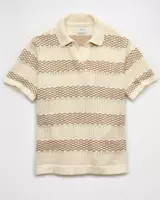 AE Weekend Striped Sweater Polo Shirt | American Eagle Outfitters (US & CA)