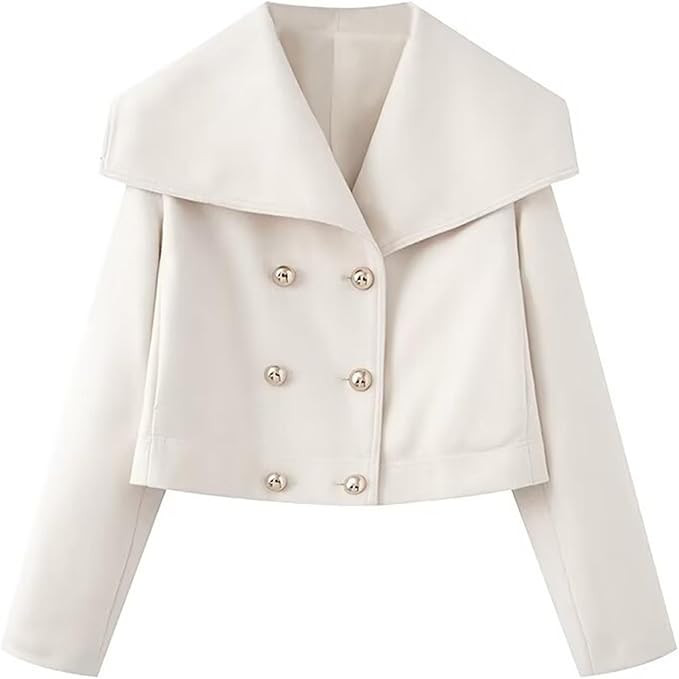 KEOMUD Pea Coats for Women Elegant Casual Short Trench Coats Peter Pan Collar Wool Outwear for Fa... | Amazon (US)