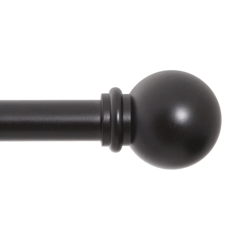 Wayfair Basics® Ball End Single Curtain Rod, 28-48" or 48-86" Adjustable Length, 5/8" Dia. Steel | Wayfair North America