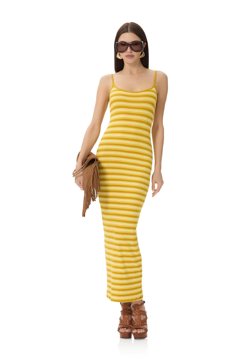 Ashlyn Dress - Limelight Stripe | ShopAFRM