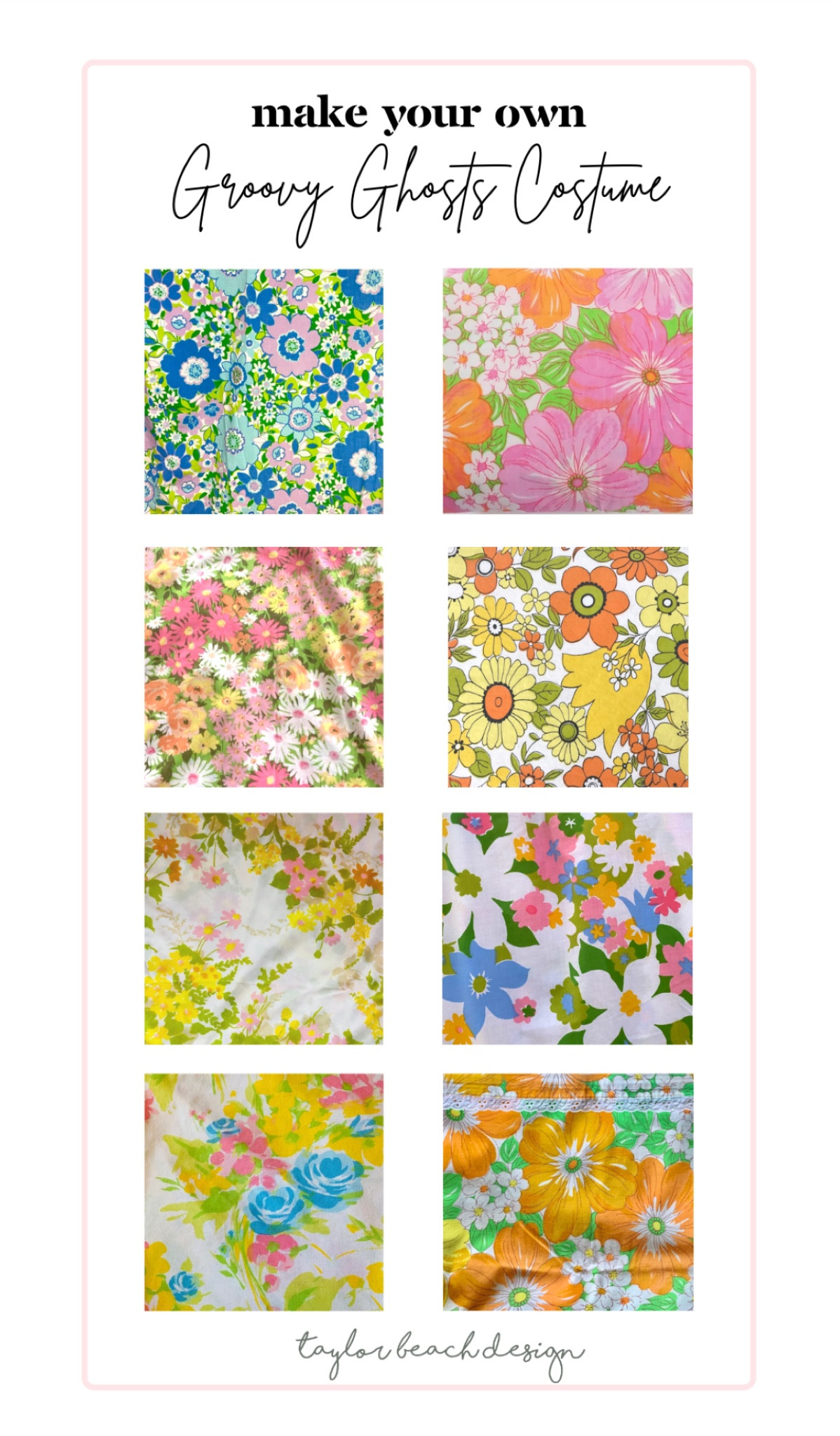 Make your own Groovy Ghost costume with these authentic, vintage sheets!  Ghost Costume | Halloween | Retro | Vintage | Floral | Flowers | Garden | Ghost | Ghosts | Antique | Antiques | Halloween Costume | Pink Halloween | Halloween Decor



#LTKSeasonal #LTKHalloween #LTKstyletip