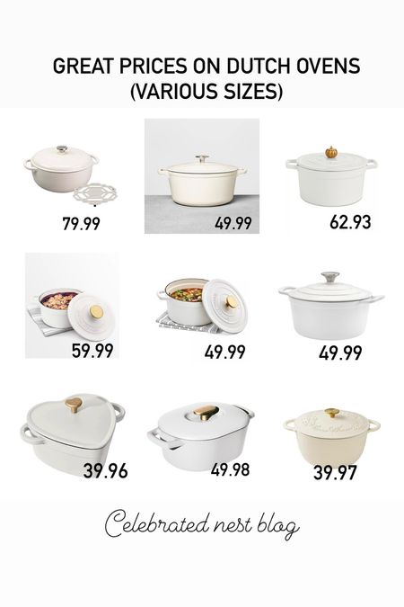 Dutch oven heaven! Lots of sizes and colors available! 

#LTKhome #LTKFind #LTKGiftGuide
