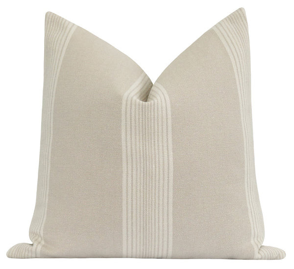 Newberry Natural Cabana Stripe Pillow | Land of Pillows