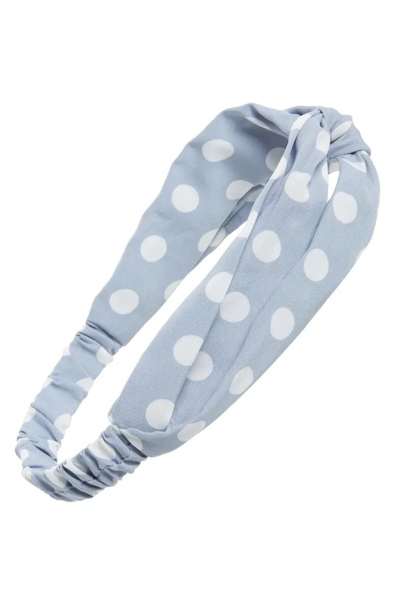 Cara Polka Dot Twist Head Wrap | Nordstrom