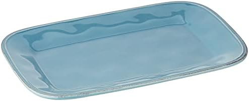 Rachael Ray Cucina Dinnerware 8-Inch x 12-Inch Stoneware Rectangular Platter, Agave Blue - | Amazon (US)