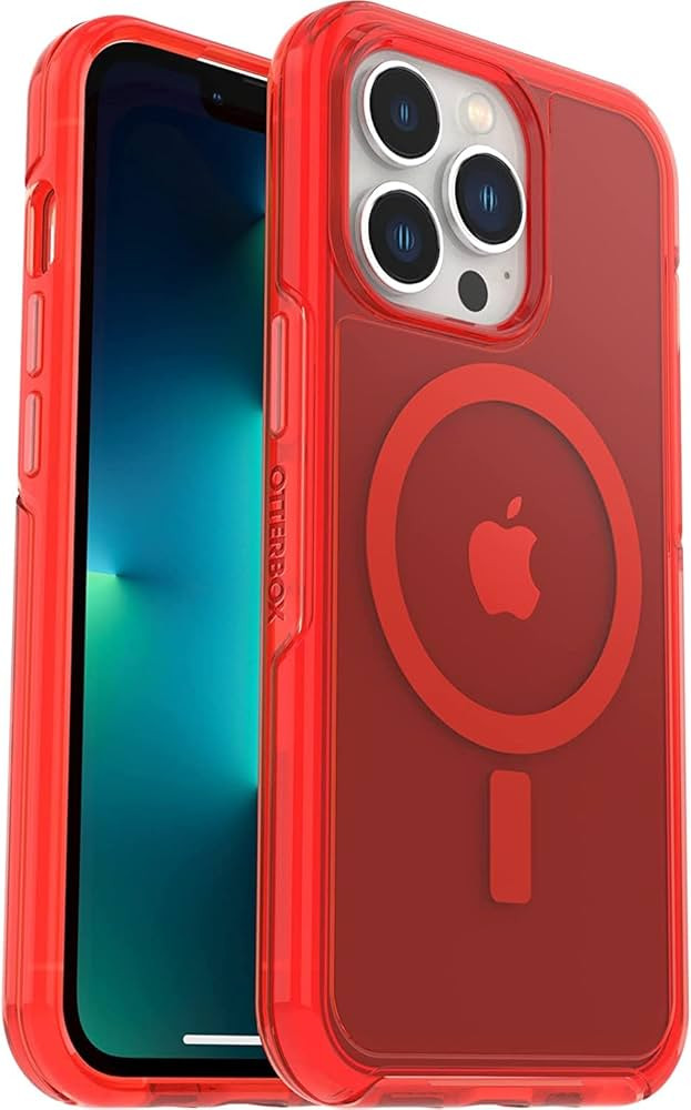 OtterBox iPhone 13 Pro Symmetry Series+ Case - In The Red, ultra-sleek, snaps to MagSafe, raised ... | Amazon (US)