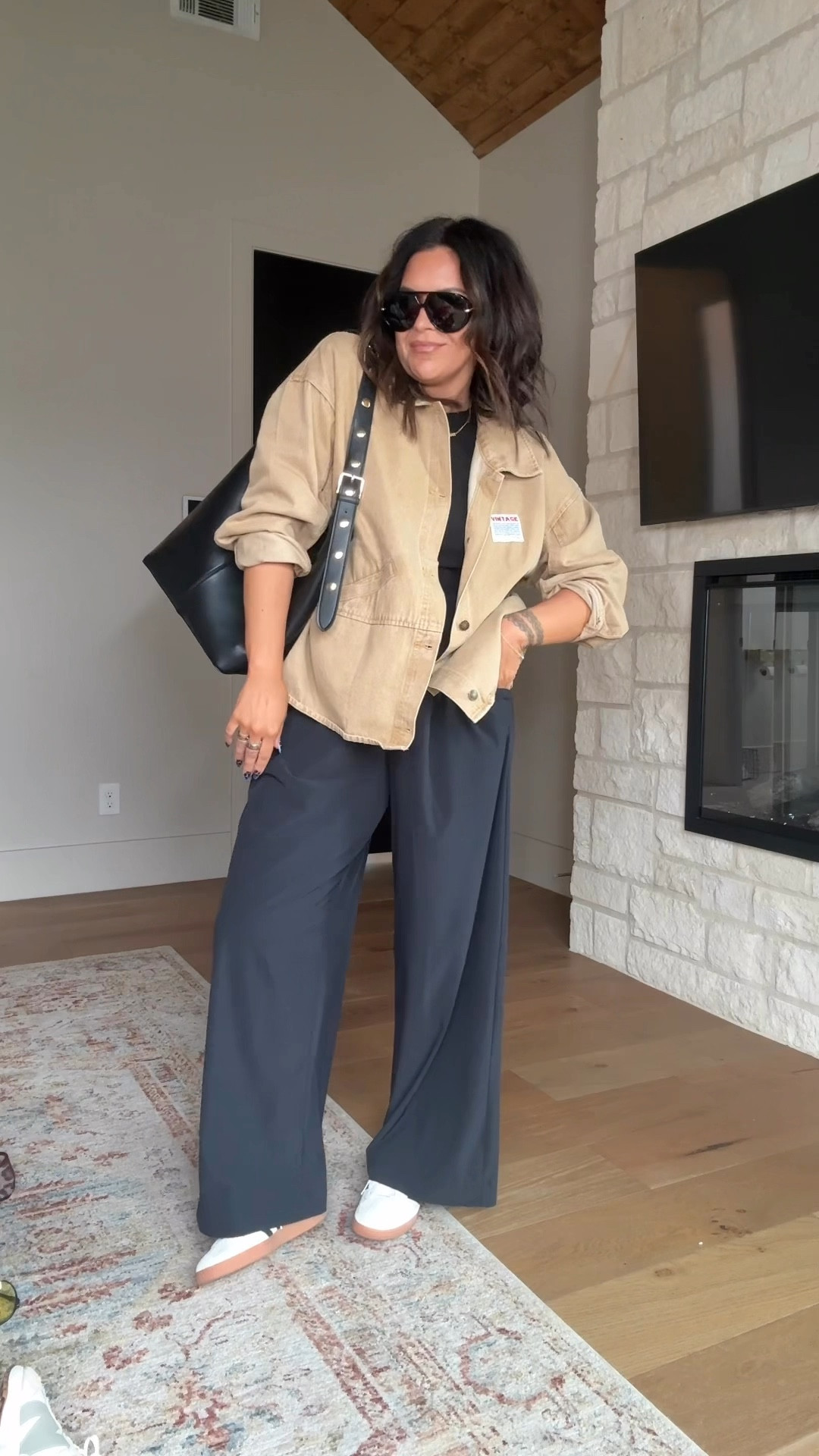 The target pants I can’t stop wearing!  Wide leg, athletic material, stretchy waistband and long!
Pants: XL
Tank: large
Jacket: XL



#LTKMidsize #LTKFindsUnder50 #LTKStyleTip

#LTKMidsize #LTKFindsUnder50 #LTKStyleTip