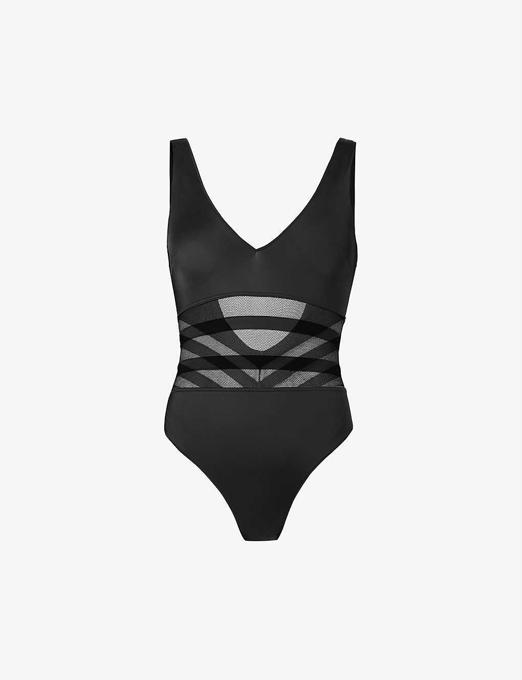 Zenaya mesh-panel swimsuit | Selfridges
