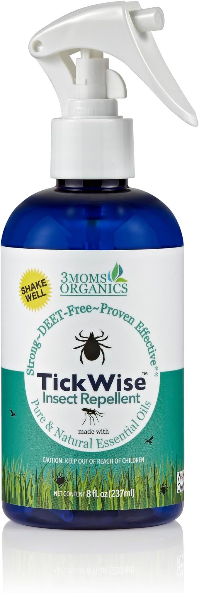 3 Moms Organics TickWise | 8oz Extra Strength, DEET- Free, Tick and Insect Repellent | Plant Base... | Amazon (US)