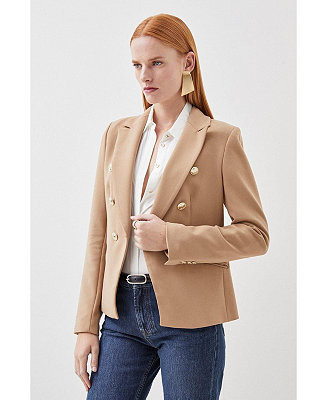 Women's Tailored Button Military Blazer | Macy's