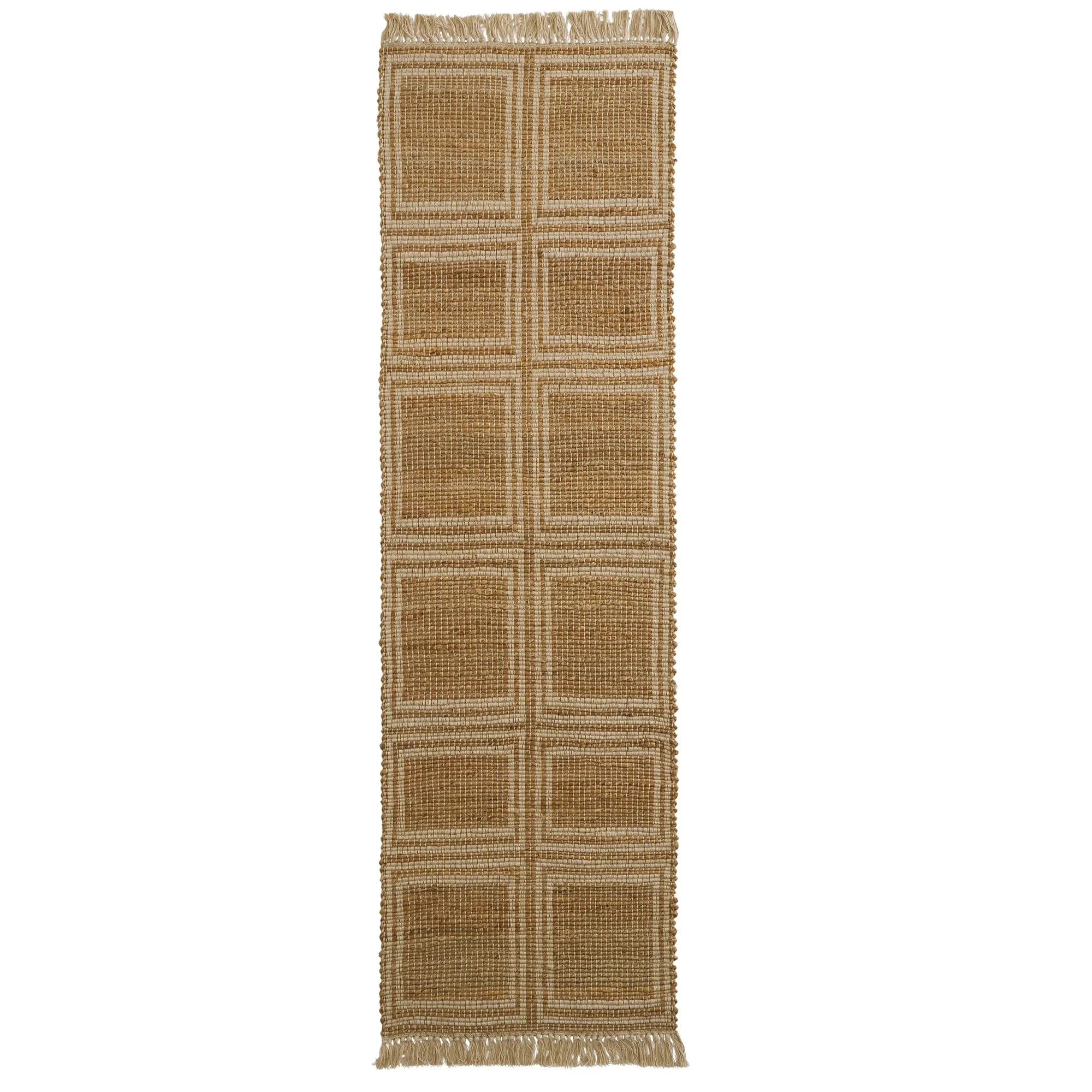 Better Homes & Gardens Ivory & Natural Interlocking Jute 30" x 84" Runner Rug | Walmart (US)
