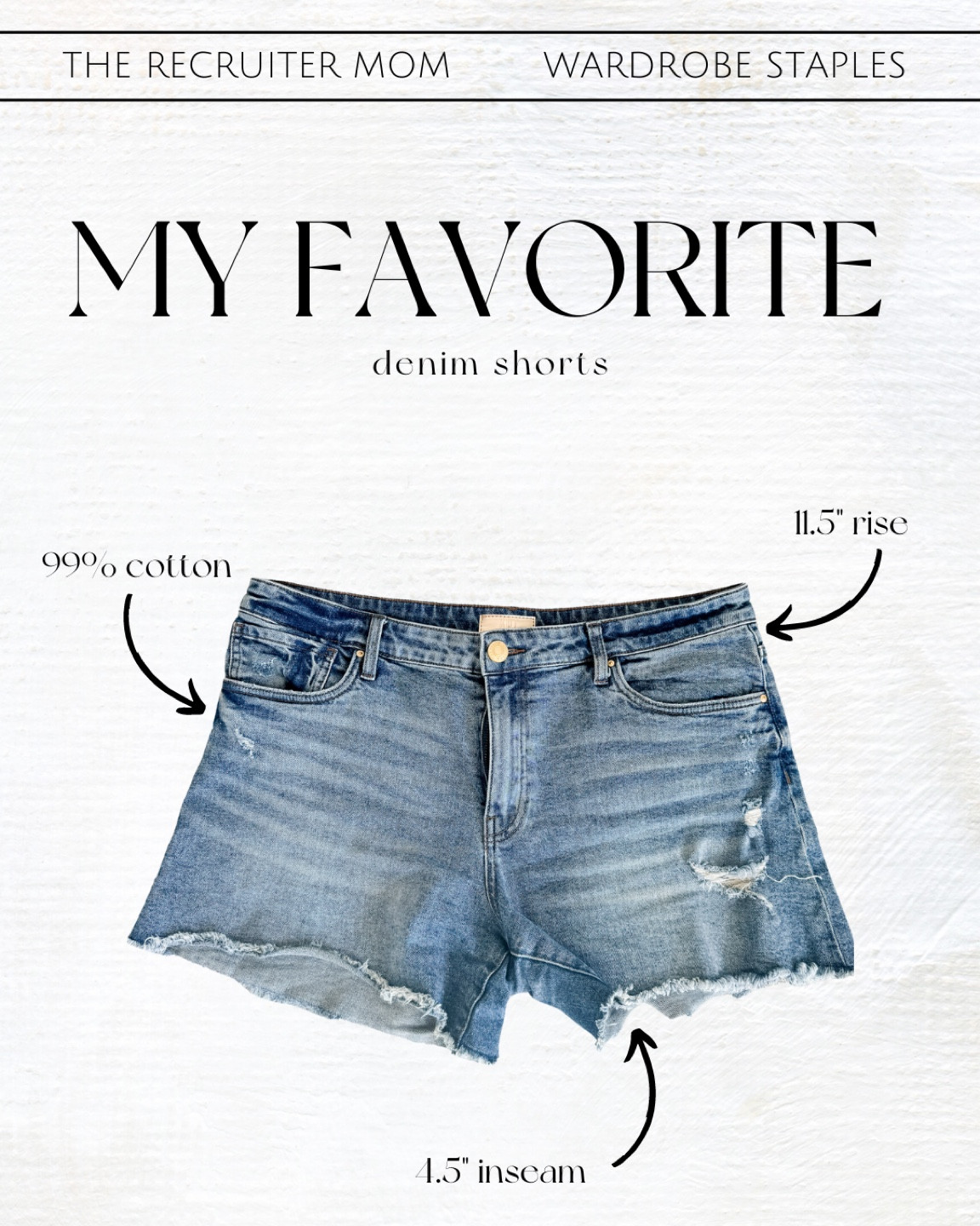 My go-to denim shorts

Fit tips: tts, 12

Fashion  summer  summer essentials  women’s shorts  fashion finds  fashion essentials  fashion favorites  closet staples  wardrobe essentials  the recruiter mom  

#LTKSeasonal #LTKStyleTip