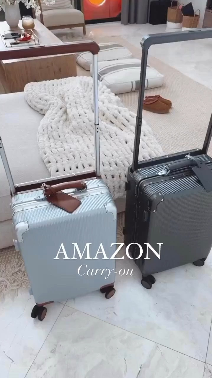 Amazon carry on that look sleek and beautiful 
They remind me of my rimowq travel bags 
Ours are size / 20 - carry on 
Travel essentials 
Travel must have 
Travel outfits





#LTKU #LTKOver40 #LTKTravel
