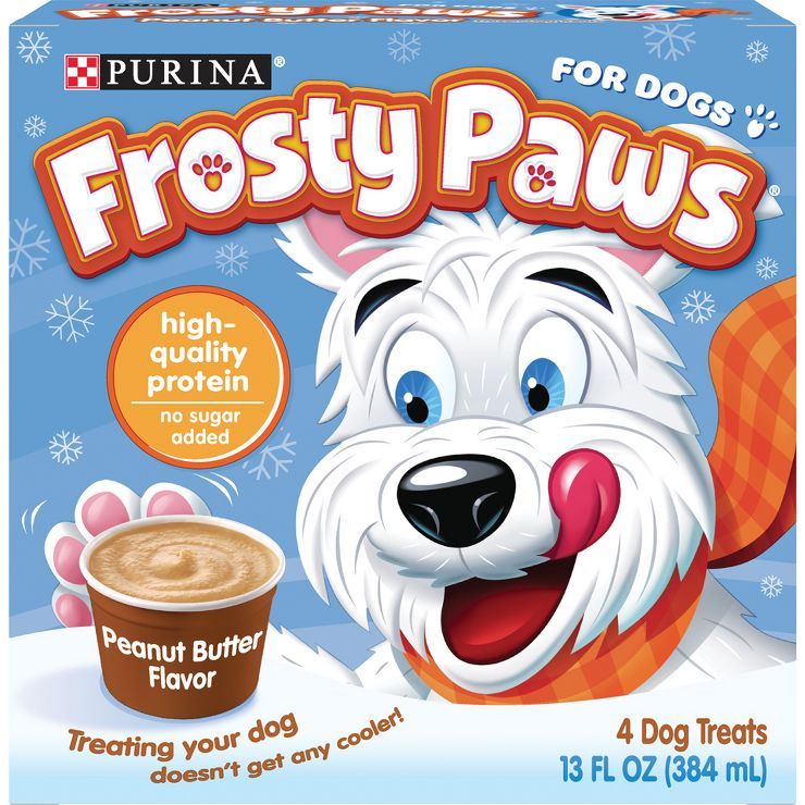 Purina Frosty Paws Peanut Butter Flavor Frozen Dog Treats - 4pk | Target