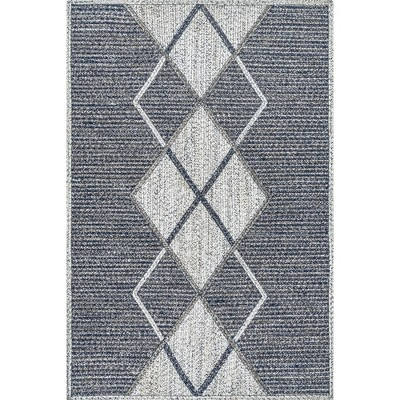 Nuloom Adria Geometric 8x10 Jute Indoor Area Rug for Dining Room Rug Neutral Rug Living Room Rug Kitchen, Grey/Ivory | Target
