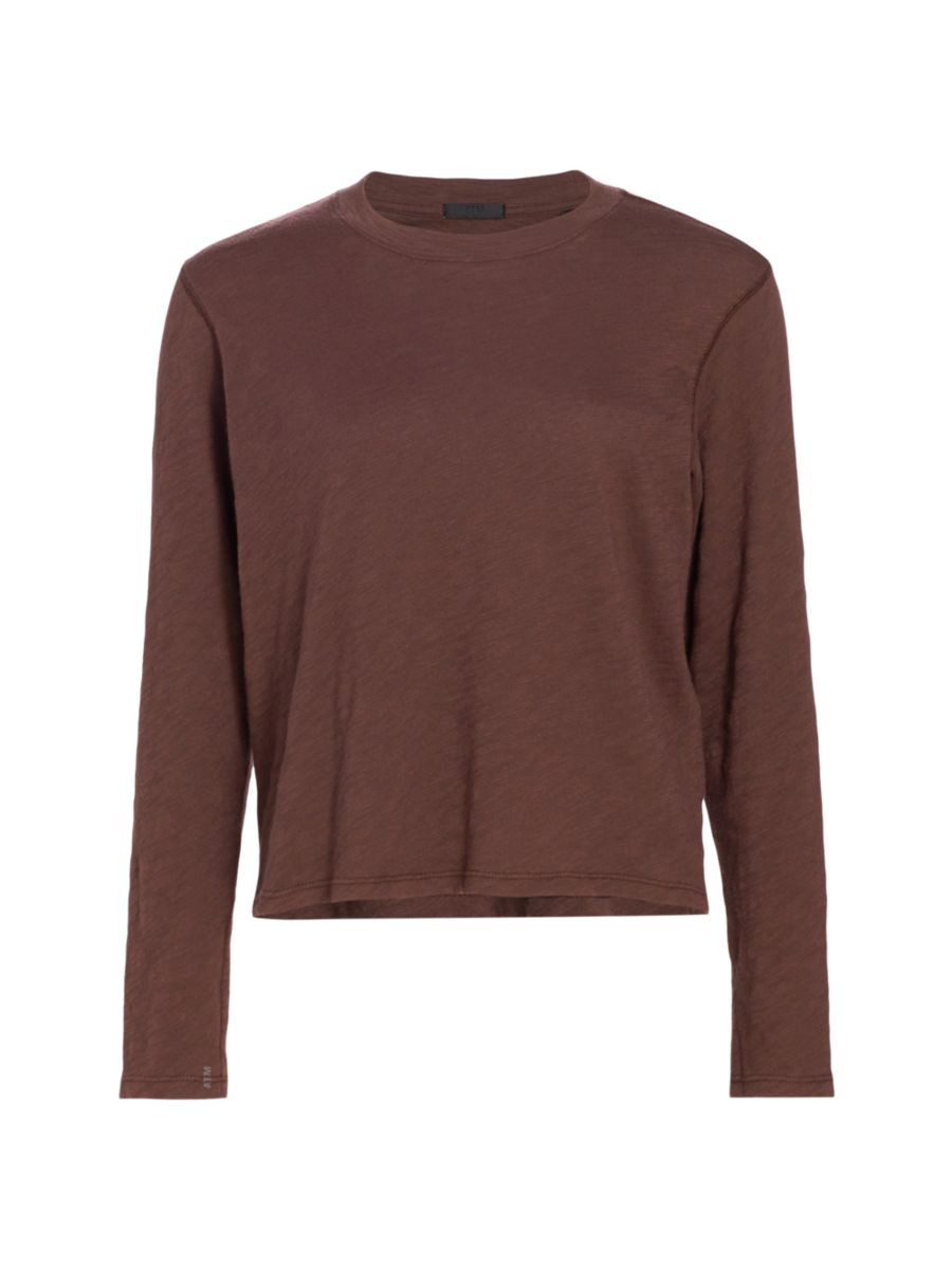 Cotton Long-Sleeve Crewneck T-Shirt | Saks Fifth Avenue