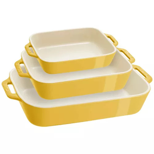 Staub Stoneware 3-Piece Rectangular Baker Set | Sur La Table
