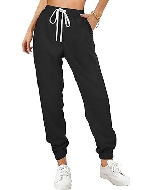 ATHMILE Baggy Sweatpants for Women with Pockets-Lounge Womens Pajams Pants-Womens Running Joggers... | Amazon (US)