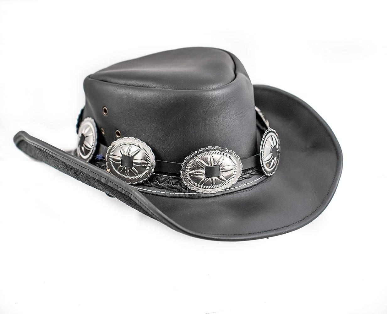 Concho Hat Band for Cowboy Hats, Steampunk Rocker Tophat Thrash Metal Conch | Amazon (US)