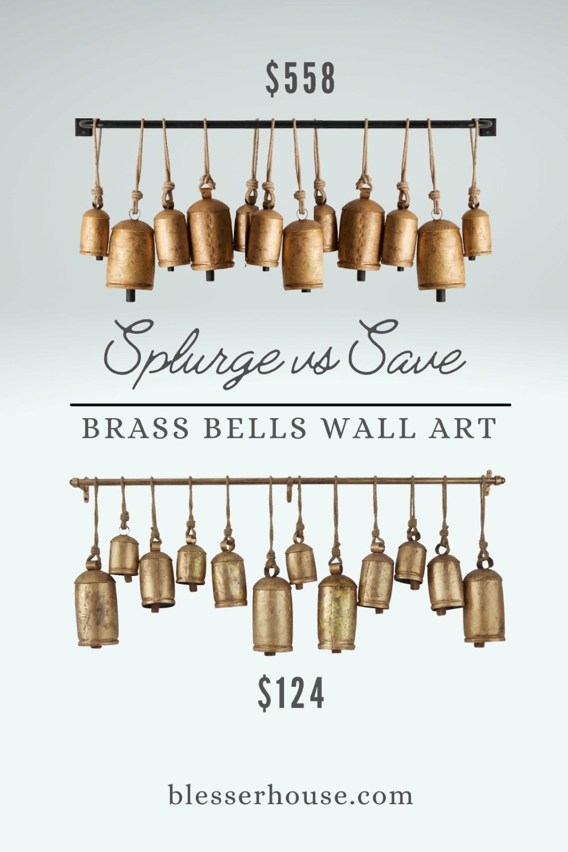 Vintage distressed bell art for a fraction of the cost! At Pottery Barn you have to purchase two sets of 6 to complete the full piece!! Found it for way less! Amazon has quicker ship time and cheaper!!

Christmas bells, holiday bells, Pottery Barn Dupe

#LTKSeasonal #LTKHoliday #LTKsalealert