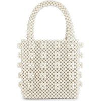 Shrimps Cream Antonia Faux Pearl Beaded Tote Bag | Selfridges