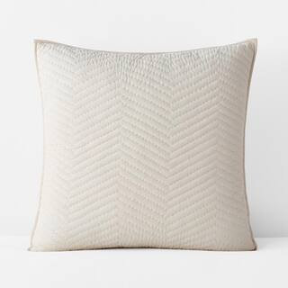 The Company Store Company Cotton Buff Solid Euro Sham-N2R1-E-BUFF - The Home Depot | The Home Depot