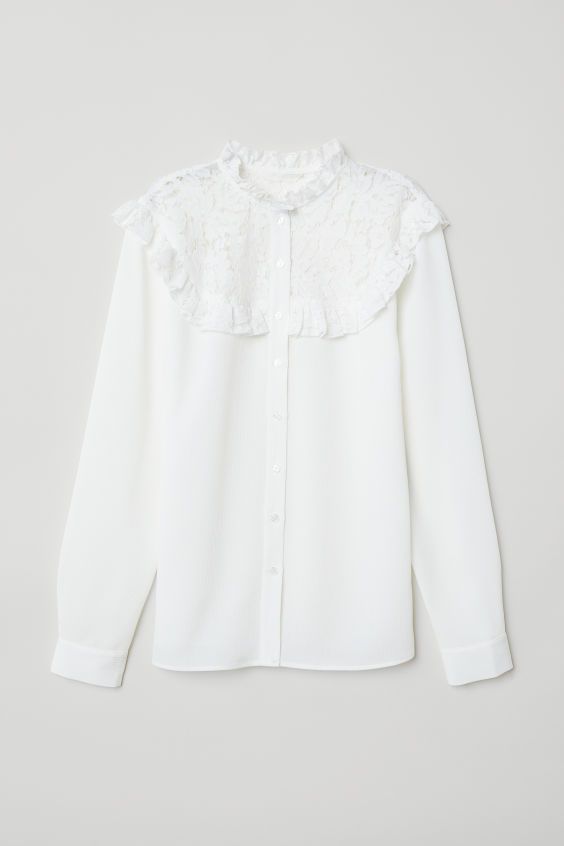 Blouse with Lace | H&M (US + CA)