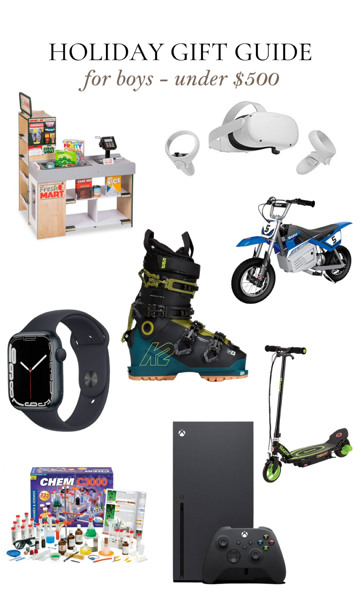 Gift guide - for boys under $500