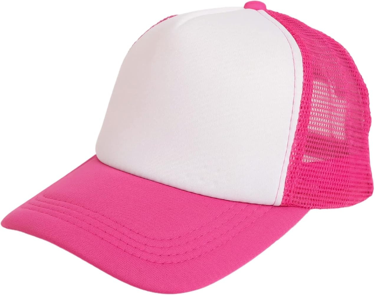 TOPTIE Kids 2 Tone Mesh Curved Bill Trucker Cap with Adjustable Snapback | Amazon (US)