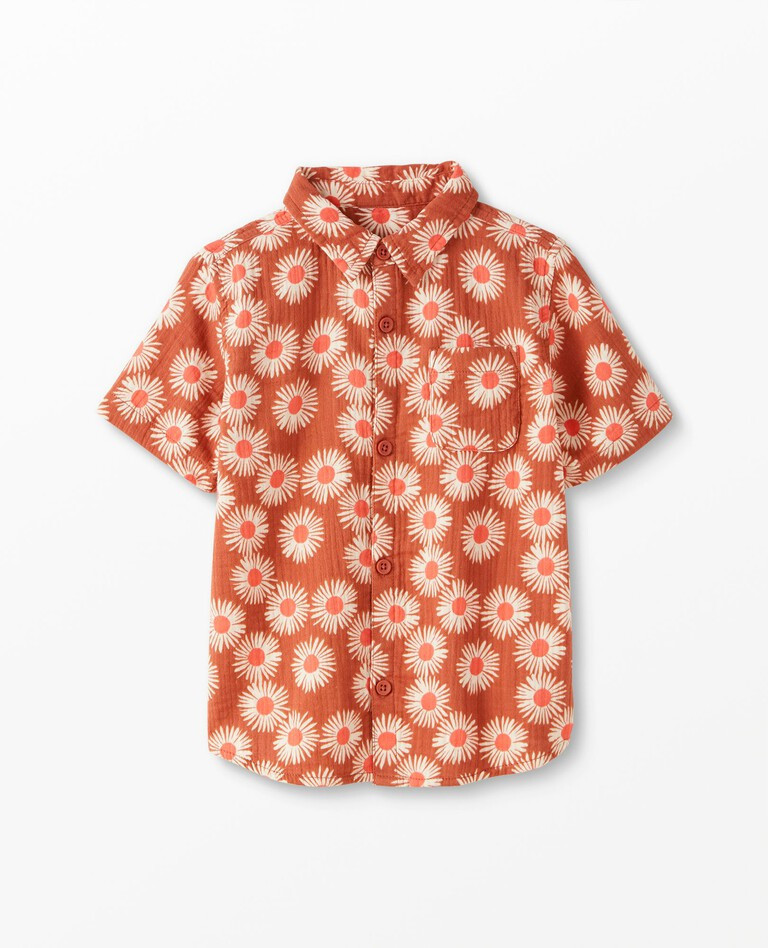 Muslin Short Sleeve Button Up | Hanna Andersson