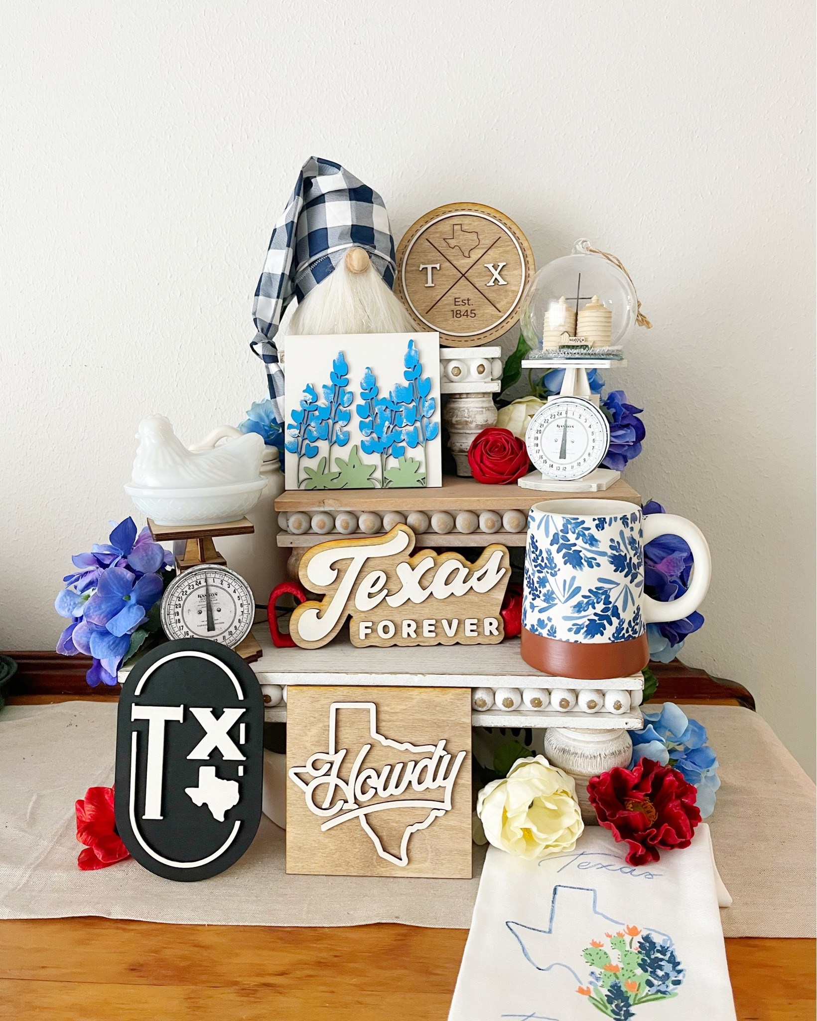 I am loving this tiered tray! I can think of so many Texas themed items to put in it! 

#texas #texasgirl #everythingisbiggerintexas #bluebonnets #bluebonnetseason #tieredtrayandhutchdisplays #tieredtraytalk #springdecor #springiscoming #farmhousedecor #farmhouseinspired #texaspride #rodeohouston

#LTKhome #LTKSeasonal #LTKFind