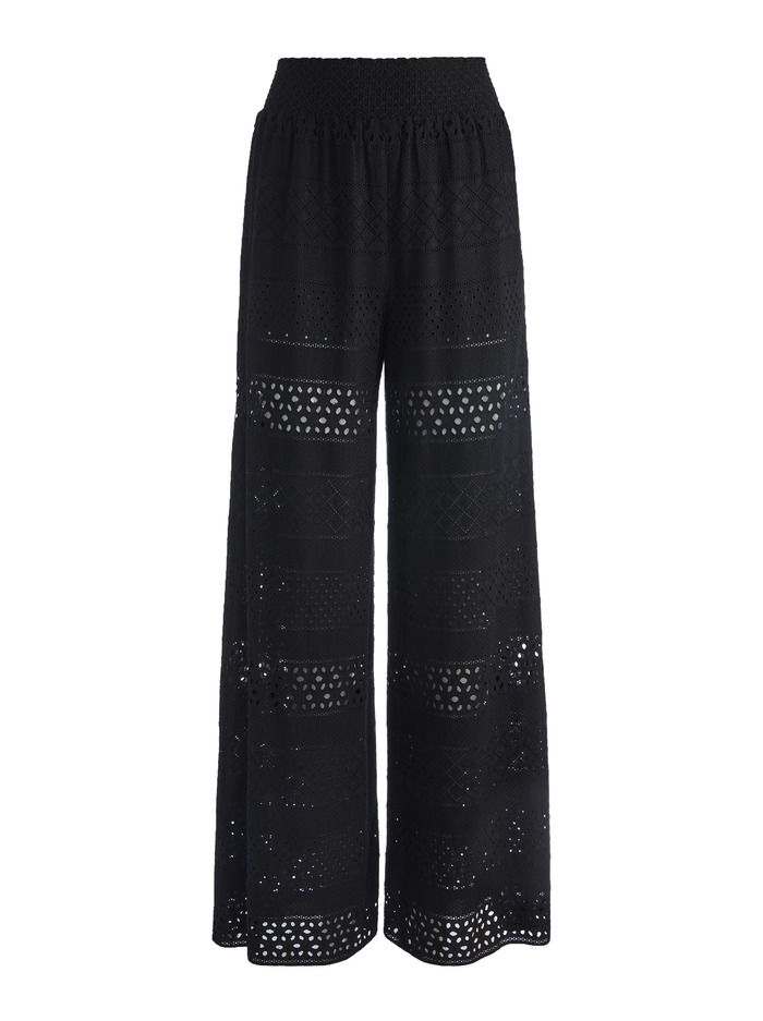 RUSSELL HIGH WAISTED EYELET PANT | Alice + Olivia