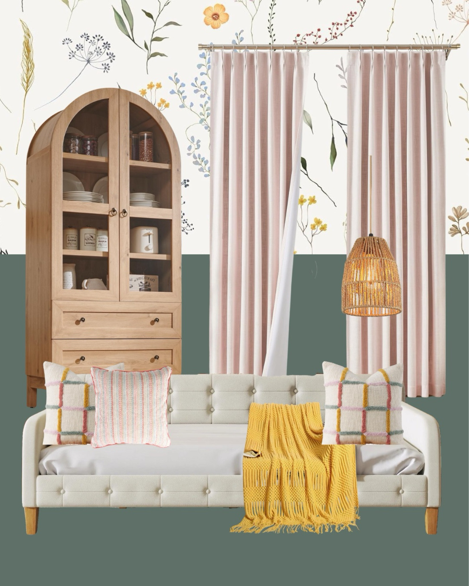 Getting ready to do a bedroom refresh for the girls! Super excited for this green backdrop for their room! 

#LTKHome #LTKxWayfair