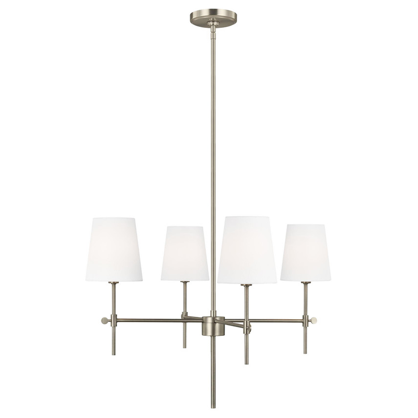 Baker Four Light Small Chandelier | Visual Comfort